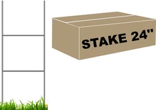 100 Metal Stakes 24 inch Double H-Frame 10x24 inch 9gauges Metal 9ga
