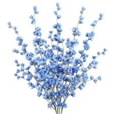 Blue Delphinium Artificial Flowers,5PCS Silk Larkspur Flowers Bulk 45.6in Lon...