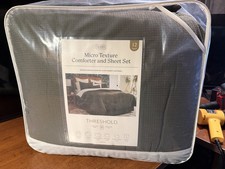 Threshold 12-Piece Comforter Set Micro-textured Solid OEKO-TEX Queen