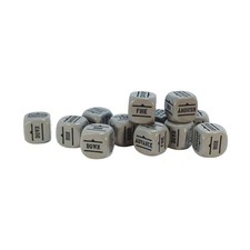 Warlord Bolt Action 28m Bolt Action Orders Dice - Grey 12  Rounded Corne NM