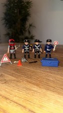 Playmobil Police Figures With Accessories and Bad Guy/Theif #1