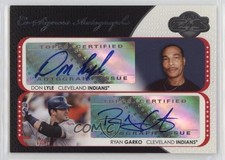 2008 Topps Co-Signers Don Lyle Ryan Garko #CS-LG Auto a8r