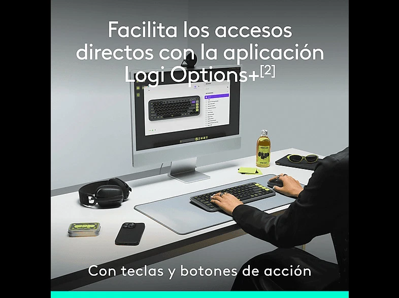 Pack Teclado + Ratón - Logitech Pop Icon, Inalámbrico, Bluetooth, - Imagen 4 de 4