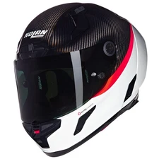 Nolan X804 RS Ultra Carbon D.O.C.  346 Motorcycle Helmet (White/Red/Carbon) Size: L (59)