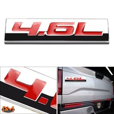 Calcomanía 3D de metal pulido "4,6 L" logotipo exterior emblema rojo para Ford Mustang 96-10
