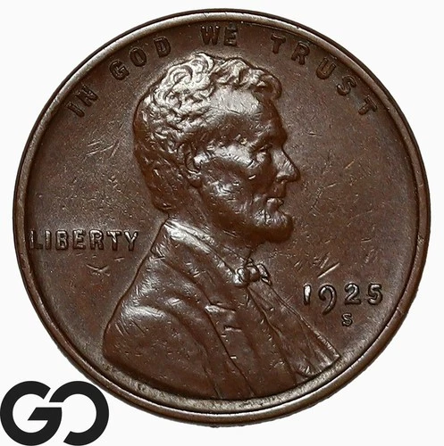 1925-S Lincoln Wheat Cent — photo from the most recent tracked eBay sale