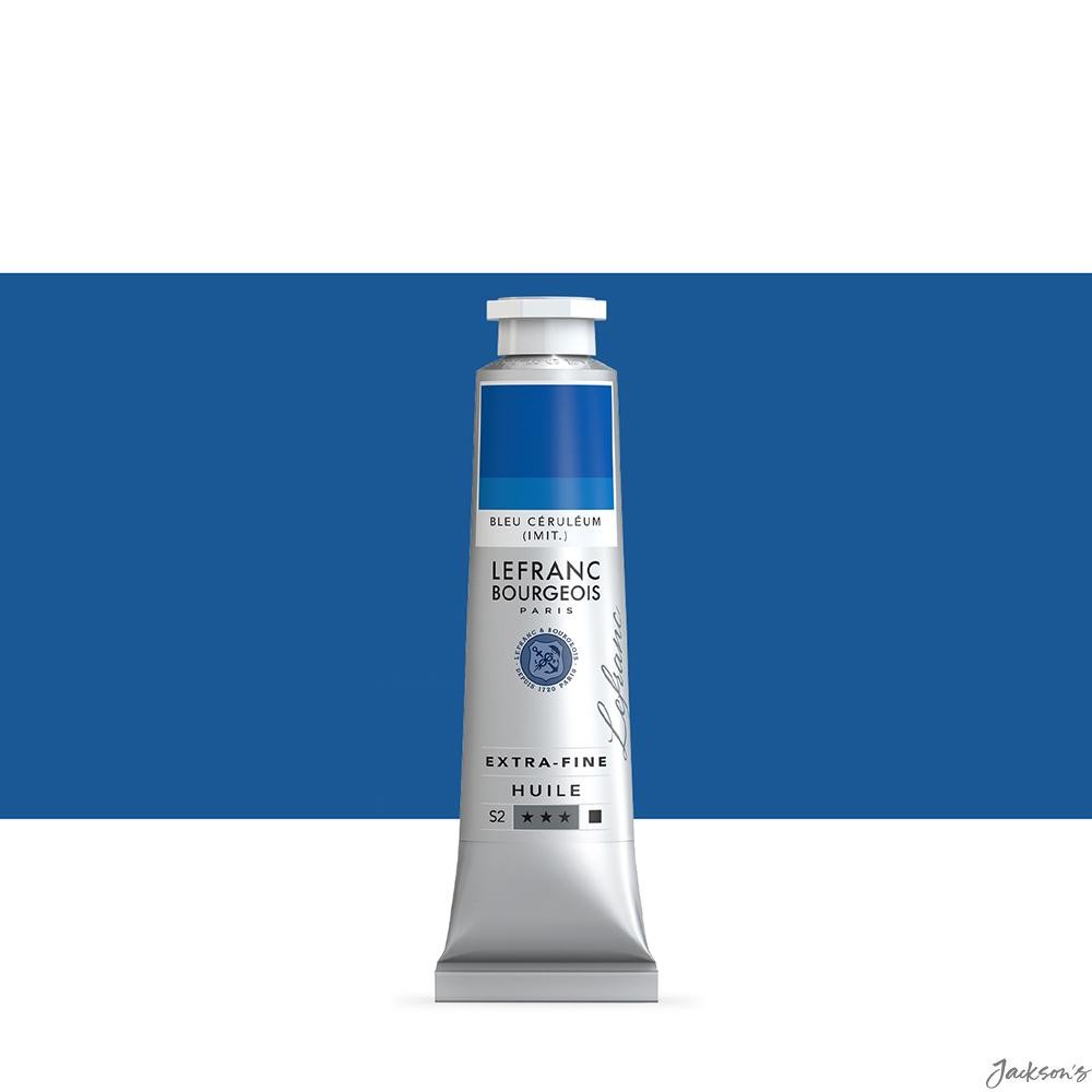 Lefranc Bourgeois Extra Fine Oil Paint Tube 40ml Cerulean Blue Hue For Artists