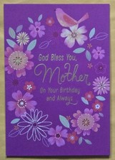 "Happy Birthday, Mom" Greeting Card Large Format  Envelope 5.5x8" 