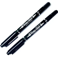 Dual Tip Invisible Ink Marker Pen, Fine Tip 0.7 mm & 1.5 mm Water Based Invis...