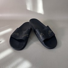 Gucci Men's GG Supreme Canvas Logo Tiger Slides Sandals Size Italy