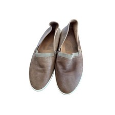 FRYE Melanie Women  s 8 Cognac Brown Leather Slip-On Sneakers Casual Shoe Flats