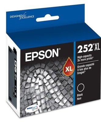 Epson 252XL Black Ink Cartridge High Capacity Genuine OEM New Exp 03 2027