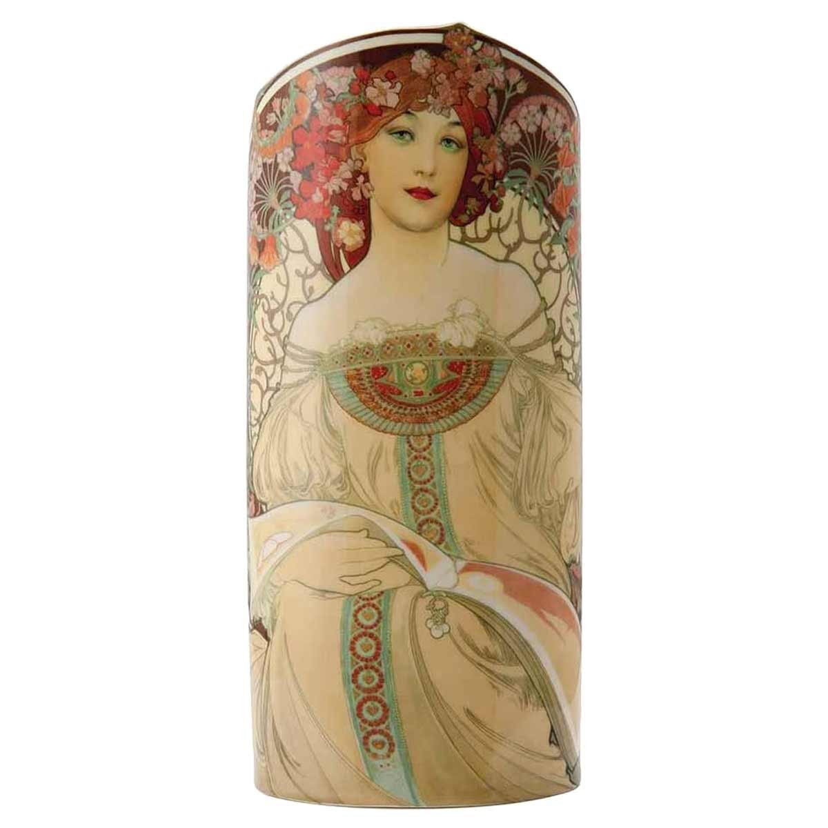 Vase Rêverie Mucha John Beswick en céramique de 23 cm pour bouquet de salon