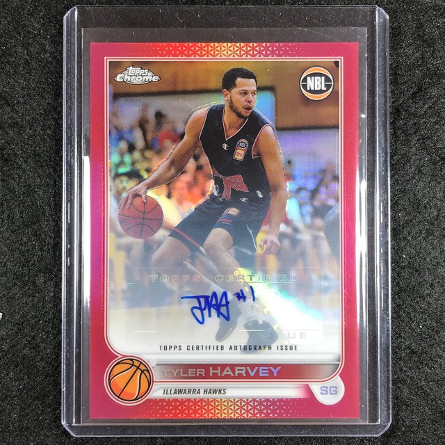 2022-23 Topps Chrome NBL TYLER HARVEY Autographs Auto Red 2/5
