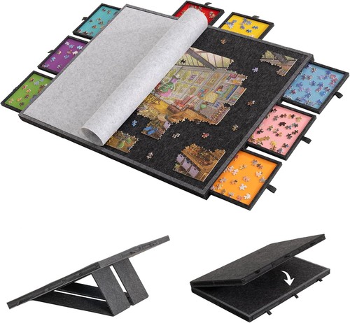 Large Tilting Puzzle Board with Stand Cover Lightweight Felt Puzzle Plateau - Picture 20 of 28
