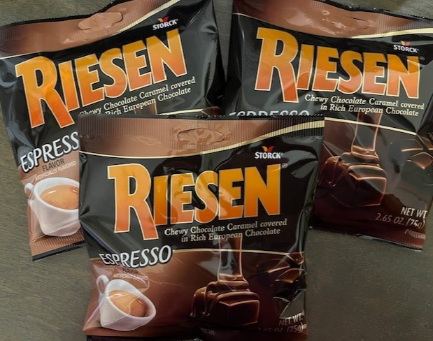 Riesen ESPRESSO Chewy Chocolate Caramel Covered Candy {LOT OF 3