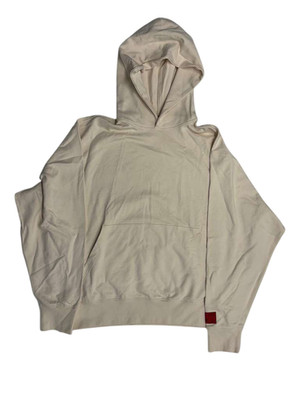 CHNGE Unisex Solid Plain Casual Cuff L/S Pull Over Hoodie Jacket, Cream, Medium