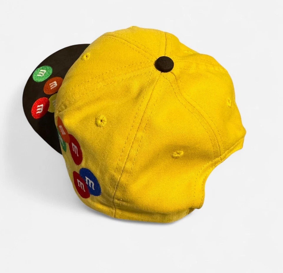 Vintage M&Ms Racing Team Hat #36 Sports Design Snapback Yellow Brown Embroidered - Image 3 of 4