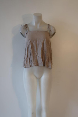 NWT Womens Bobi Tan Tie-Shoulder Tank Top M