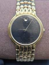 Vintage Movado Museum Classic 34mm Black Dial Mens Watch 87-A2-870