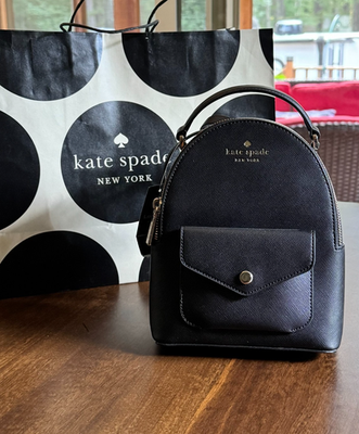 kate spade ブラック ミニリュック Kate Spade Schuyler Mini Backpack Black Saffiano PVC | eBay