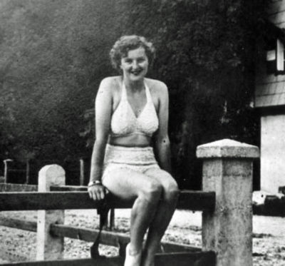 Eva Braun- Hitler's Girlfriend in swimsuit - Real Photo - reprint | eBay