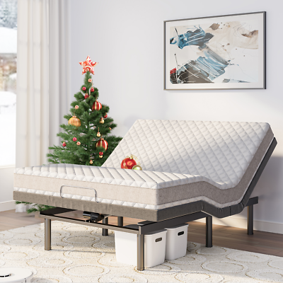 bed with vibration massage Electric Adjustable Massage Bed Frame Full/ Queen/ TXL Size with 4 vibration  SPA main image 0