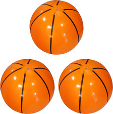 4E'S Novelty Inflatable Basketballs 3 or 12 Pack Large 20" Basketball Beach Ba