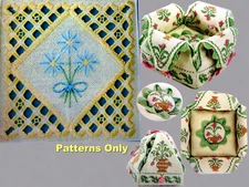 Daisy Hardanger Bouquet Blooming Petals Pincushion Design CROSS STITCH PATTERNS