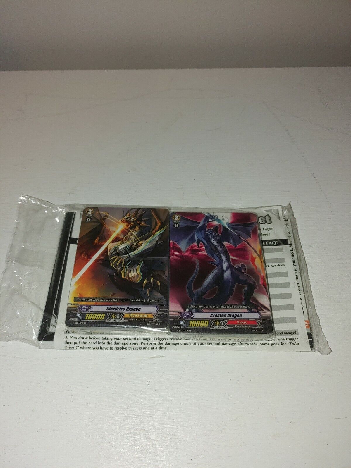 CardFight Vanguard Promo Demo Decks - Stardrive And Crested Dragons W/ Rules
