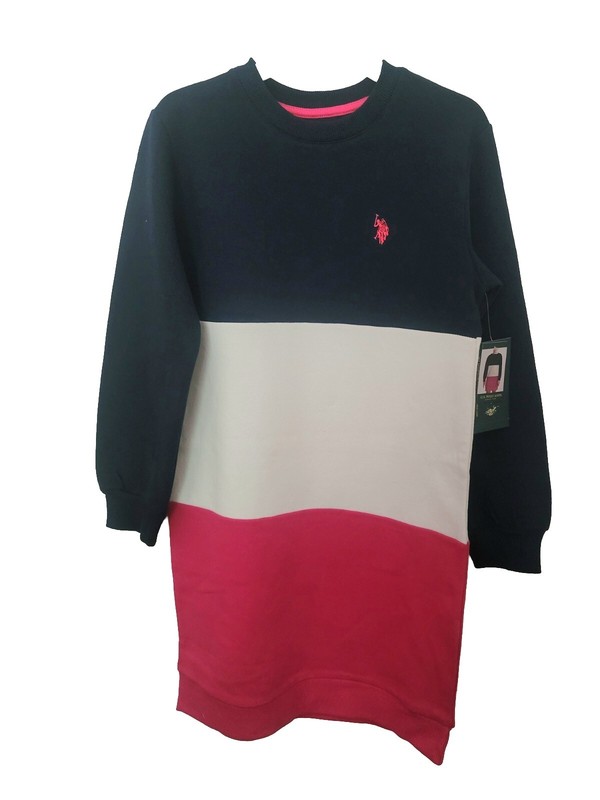 New U.S Polo ASS Girl Sweaterdress Size L (10/12)