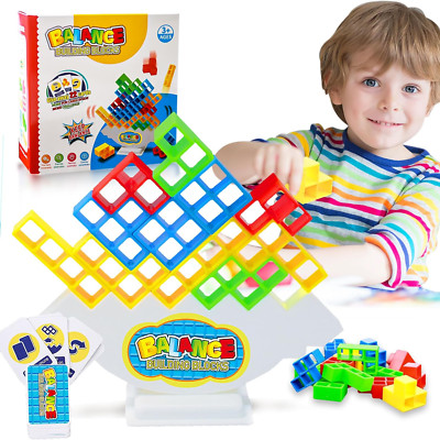 48 Blocks Tetra Tower Spiel, Tetris Tower, Schaukelstapel Hoch Kinder Balance Sp