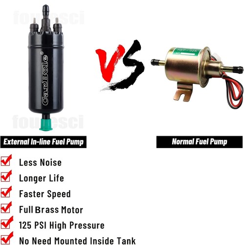 Bomba De Gasolina Universal Inline Fuel Pump Para Combustible Auto Camioneta NEW - Picture 5 of 20
