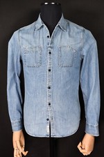 All Saints Origin Long Sleeve Denim Shirt Men's size XS