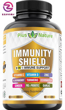 9-In-1 Immune Support Vitamin C 1000Mg , Vitamin D3 5000 IU , Zinc 22Mg with