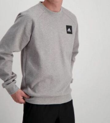 ADIDAS FI4042 Must Haves Stadium Crew Sweatshirt Heather Grey XL