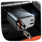 LISEN 69W Retractable USB-C Car Charger Fast Charging Adapter for iPhone 16 / 15