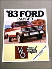 1983 Ford Ranger Pickup Truck V6 And Diesel Original Sales Brochure Catalog 1983 Ford Ranger Pickup Truck V6 And Diesel Original Sales Brochure Catalog