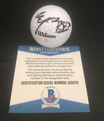 KJ CHOI SIGNED AUTOGRAPH PGA GOLF BALL BAS BECKETT COA