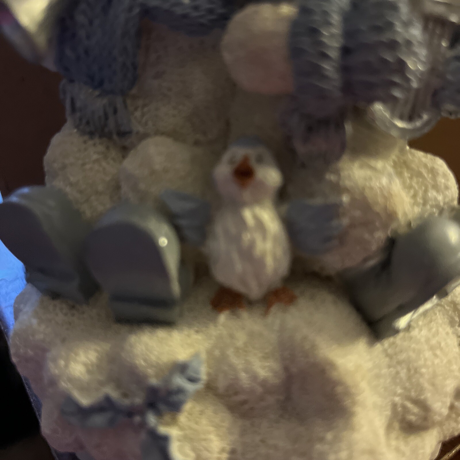 Snow Buddies Music Box “Buddies Musical With Harp” 1998 By Encore