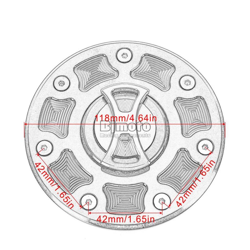 Fuel Tank Cap For Kawasaki NINJA 500/EX500/500R 250R ZX-6R GPZ500 GTR1000 - Изображение 3 из 4
