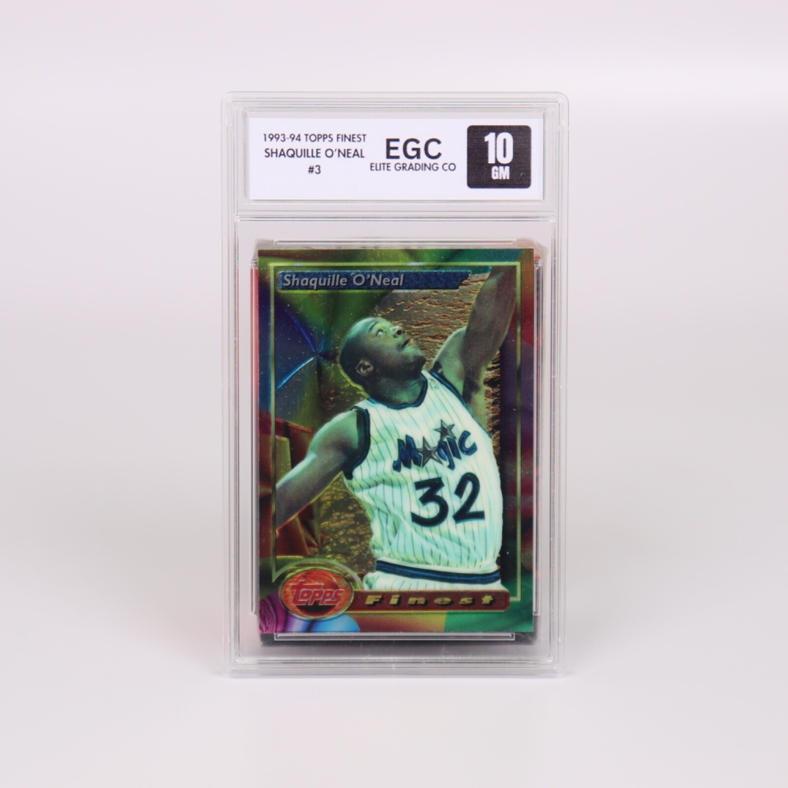 Shaquille O'Neal #3 1993-94 Topps Finest Elite Grading Co 10 Gem Mint