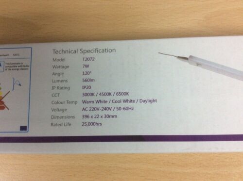 396mm LED LINKABLE KITCHEN CABINET CUPBOARD STRIP LIGHT LINK COOL WHITE T5 3K-6K - Picture 2 of 3
