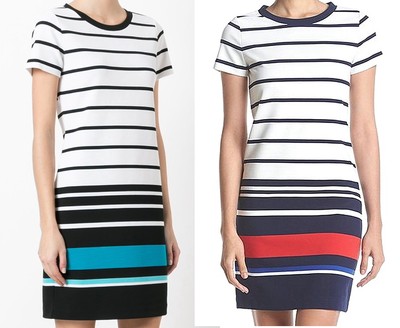 michael kors striped shirt dress