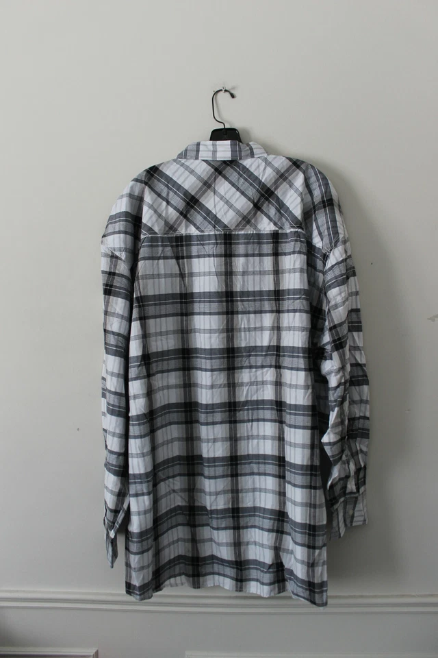 Nuevo Con Etiqueta Akademiks Camisa de Vestir a Cuadros Botones Manga Larga Hombre 6XL Foto 3 de 3