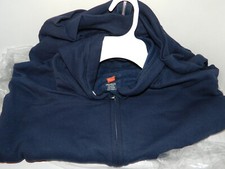 Size XLarge Hanes Men  s Premium Eco Smart Navy Full Zip Hooded Sweatshirt Hoodie