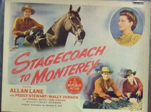  Stagecoach to Montere Original 1944 Single Sided Movie Poster 22x28  Allen Lane