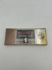 Vintage Hoyle Split Deck Plastic Coated Playing Cards Made In USA - New Sealed