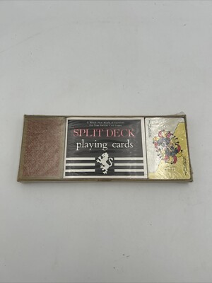 Vintage Hoyle Split Deck Plastic Coated Playing Cards Made In USA - New Sealed