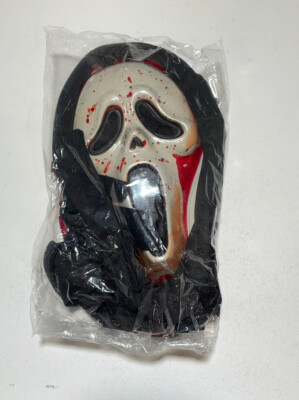 Vintage Scream Ghost Face Bleeding Halloween Mask  Blood Heart Pump FunWorld
